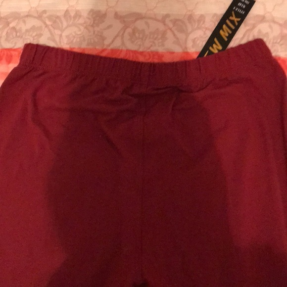 💙 NWT. LAST PAIR BURGUNDY LEGGINGS. FITS 2-12 - Picture 5 of 6